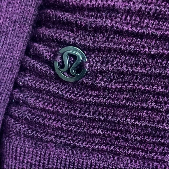 Lululemon Sit In Lotus Wrap II Merino Wool Womens Open Cardigan Sweater Purple 4 - Picture 3 of 9